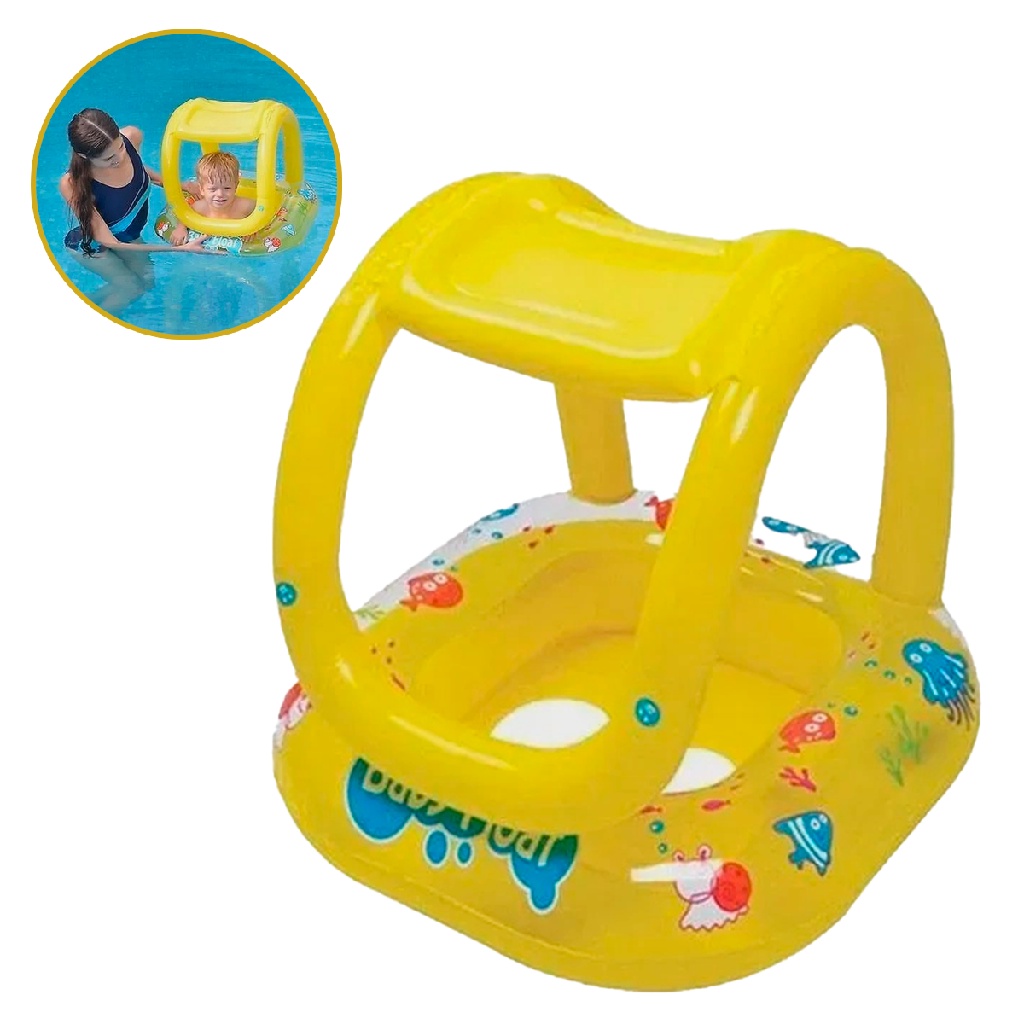 Boia Bote Bebê Cobertura Proteção Infantil Inflável Piscina