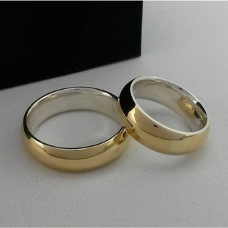 Aliança Moeda Antiga Casamento Dourada Abaulada 6mm (unidade) (enviar Tamanho No Chat)