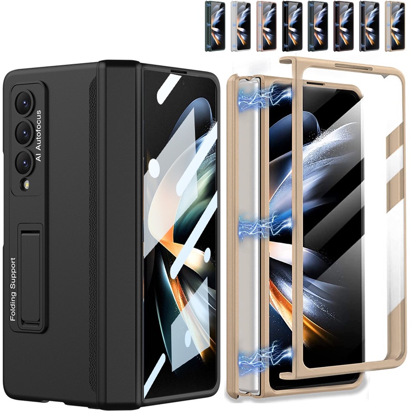 Pronto Novo [Com Capa De Vidro] ZFold 6 5 4 3 Samsung Galaxy Z Fold 6 case 5 cases Proteção De Dobradiça E Função De Sup em Oferta na Shopee