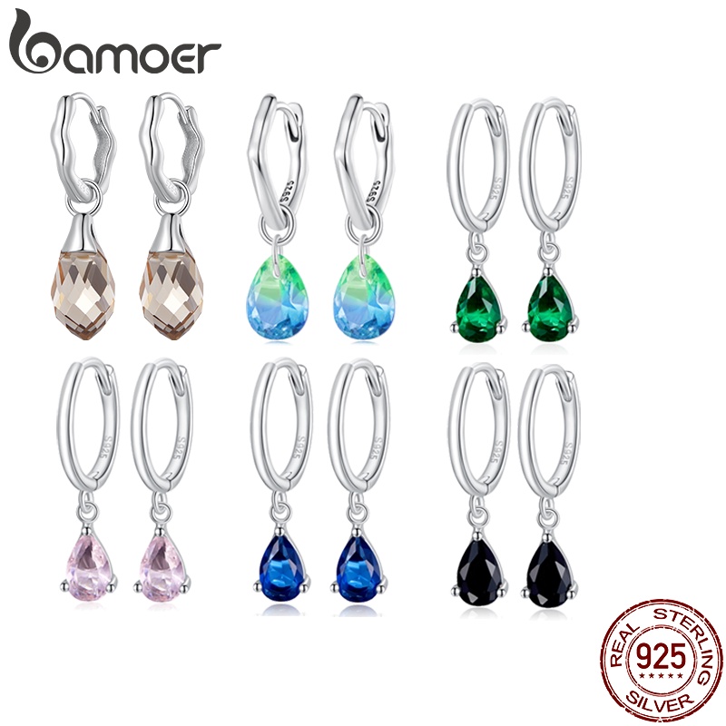 Bamoer 925 Silver Luxury Drip Earbuckles Com 6 Tipos De Brincos Jóias De Moda Para Presentes Femininos em Oferta na Shopee
