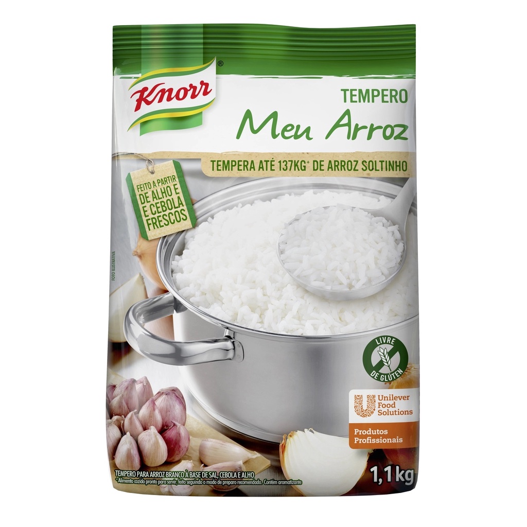 tempero pó knorr meu arroz pacote 1,1kg