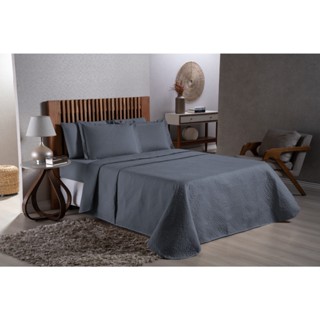 Kit Cobreleito Cama Casal Padrão 08 Peças Com Travesseiro