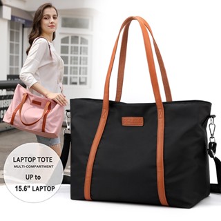 Bolsa de laptop de nylon impermeável das mulheres 13 14 15,6 polegadas para viagens de escritório saco de mensageiro de ombro à prova de choque