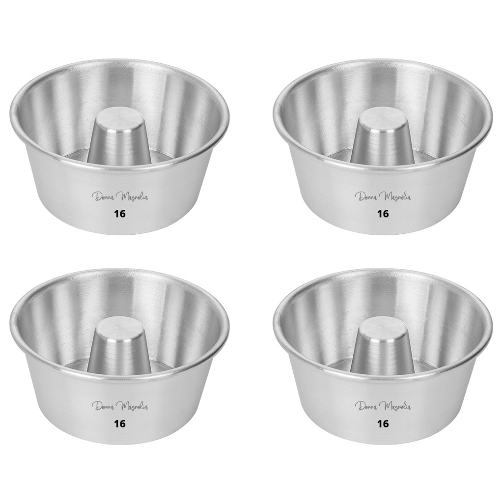 Forma Assadeira Bolo Pudim C/tubo N 16 Alumínio Kit 4 Pç. A5 em Oferta na Shopee