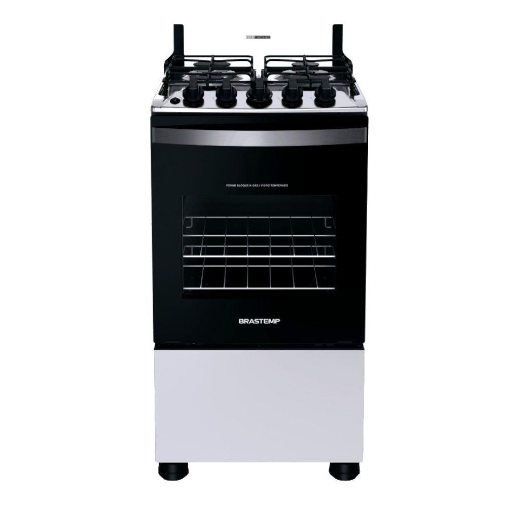 Fogão a Gás Brastemp BF04NAB/NBB Clean 4 Bocas Piso Acendimento Automático em Oferta na Shopee