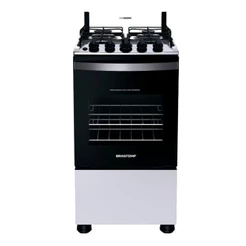 Fogão a Gás Brastemp BF04NAB/NBB Clean 4 Bocas Piso Acendimento Automático