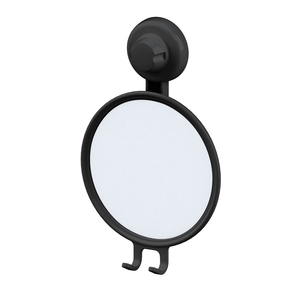 Espelho Antiembaçante Para Box Banheiro Barbear Anti Vapor Ventosa Preto - Home & Living