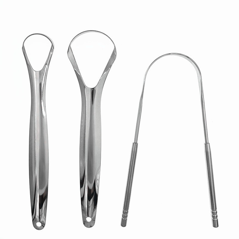 Raspador de língua em aço inoxidável 304, limpador de revestimento de língua, raspador de língua, escova de revestimento