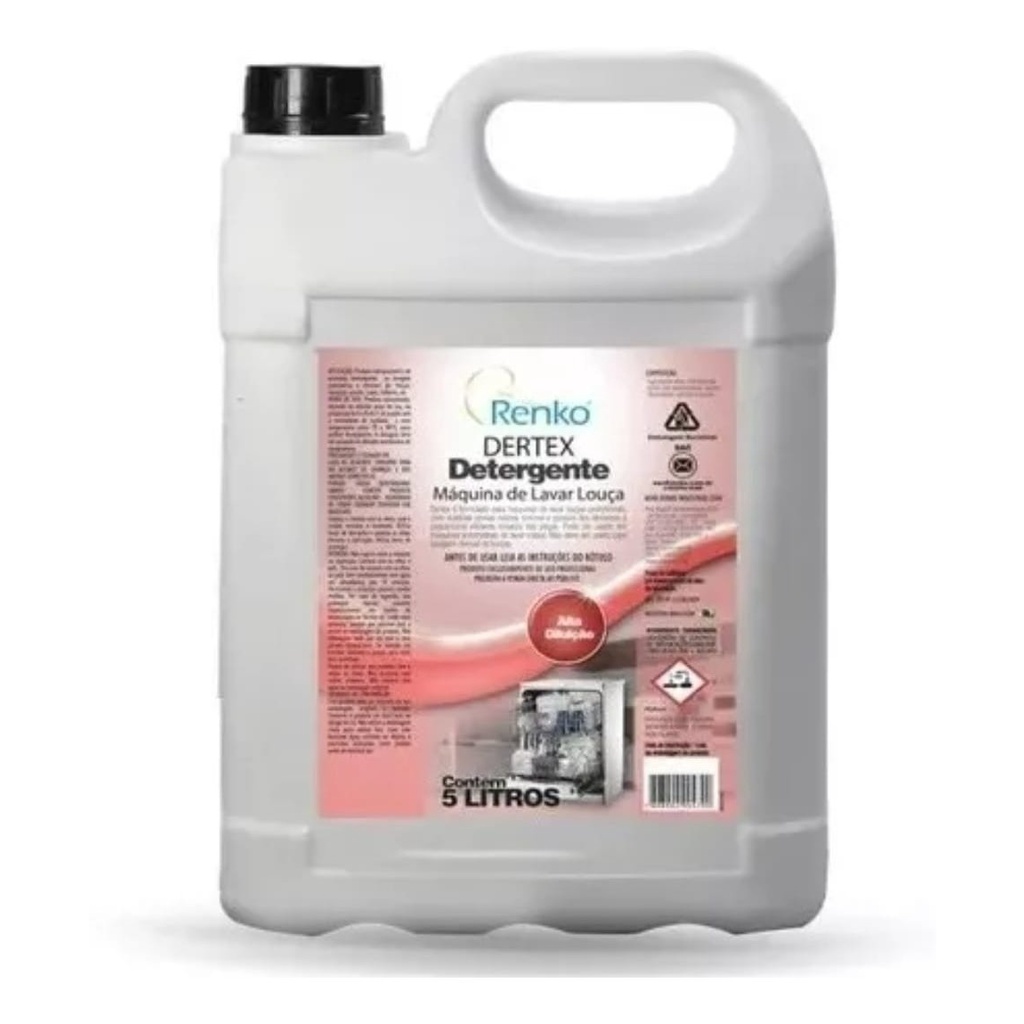 Dertex Detergente Maquina De Lavar Loucas 5 Lts Renko