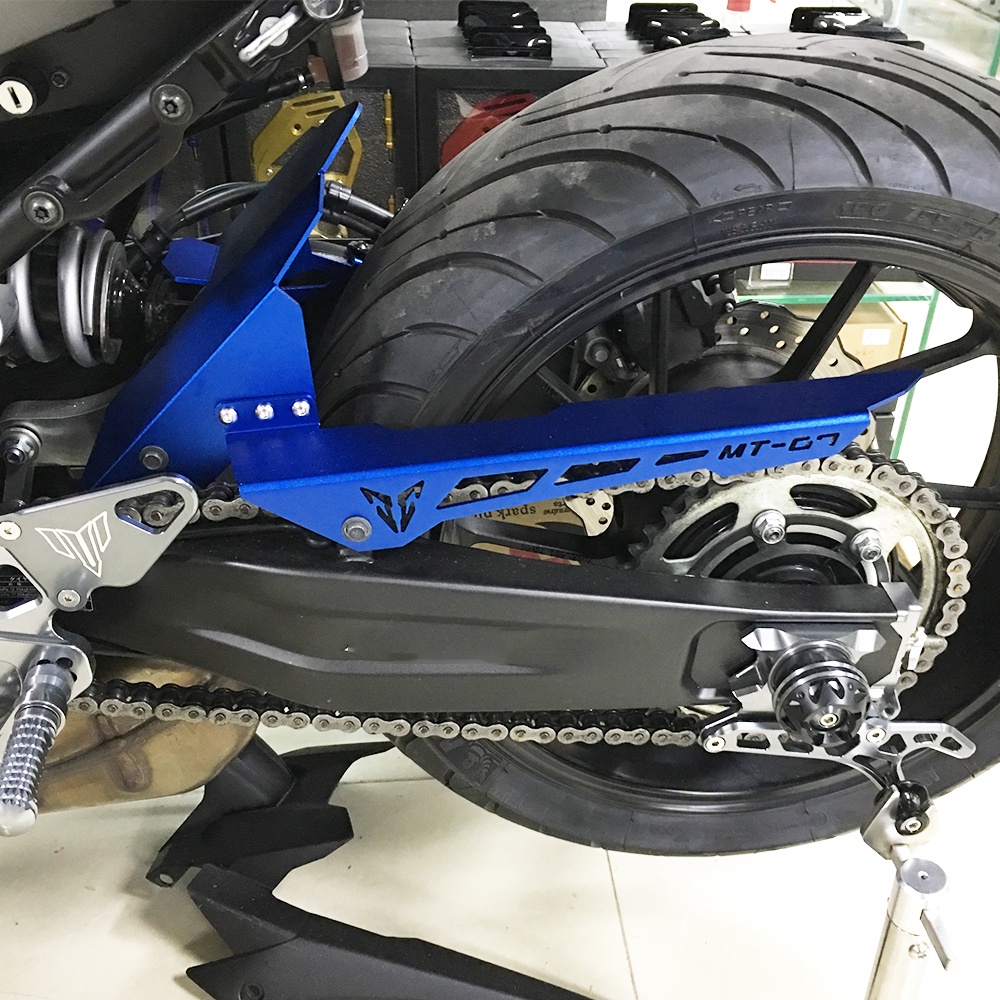 HFMOTO CNC Motocicleta Fender Paralama E Kit De Capa De Proteção De Corrente Para YAMAHA MT07 2013-2020