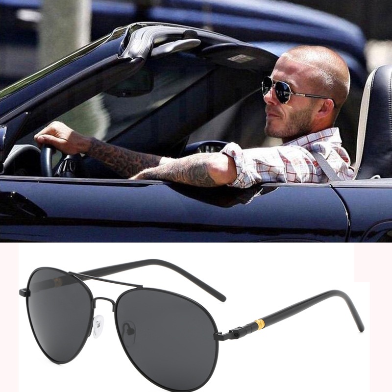 Novos óculos de sol polarizados masculinos 209 Metal primavera perna óculos de sol europeu americano Retro polarizado óc