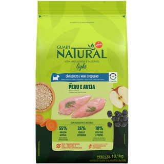 Ração Guabi Natural Cães Adultos Light Raças Mini e Pequenas Peru e Aveia 10,1kg em Oferta na Shopee