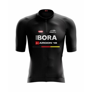 Camisa de Ciclismo Masculina Bora Preta Manga Curta