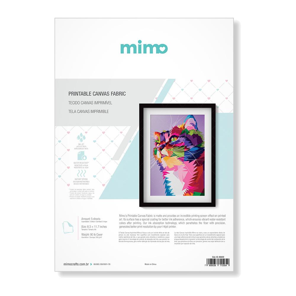 Tecido Canvas Imprimível - Mimo - A4 - 240 g - 5 Fls em Oferta na Shopee