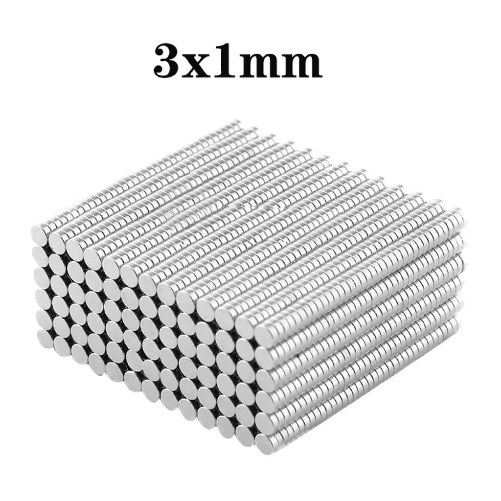 100, 200, 500 unidades Imã Neodímio 3x1 3mm X 1mm Redondo Pastilha em Oferta na Shopee
