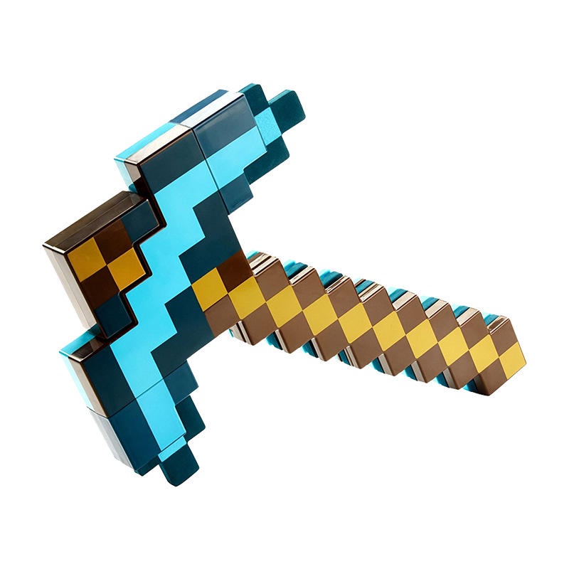 Minecraft Arma De Brinquedo Oficial De Deformação Com Diamante Azul Espada De Desenho De Duas Flechas De Arco Modelo k