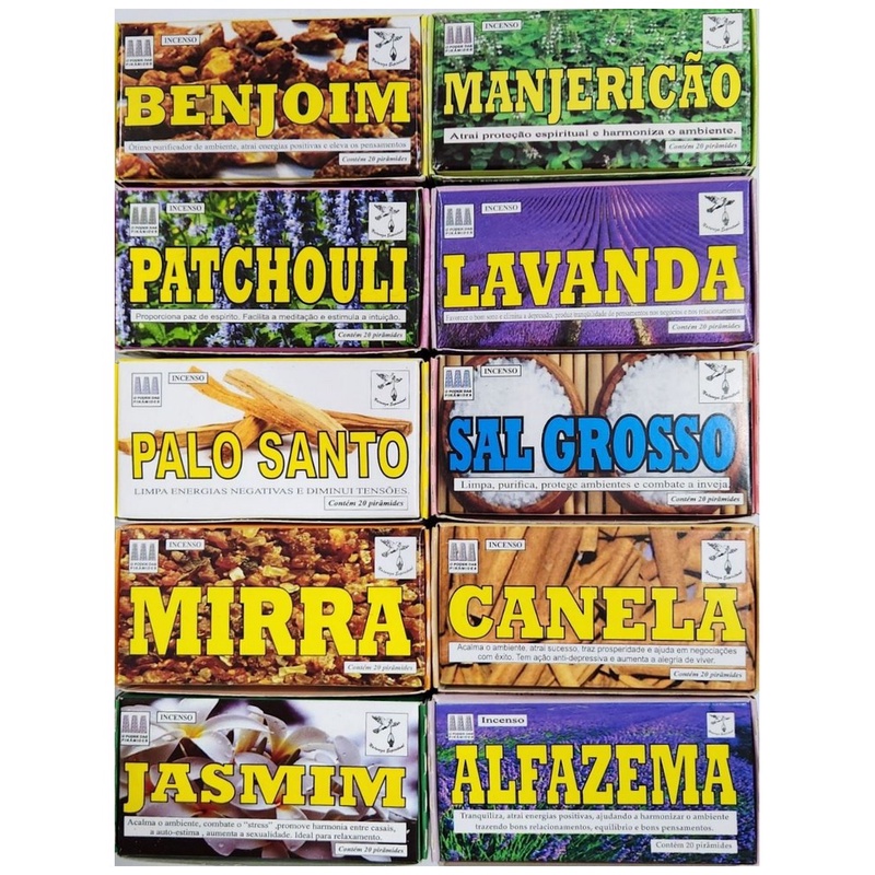 Defumador Tablete Perfumados kIT 30 Cx Sortida (600 TABLETE)