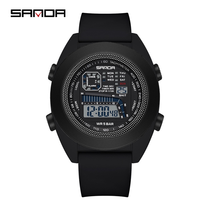 Sanda Noctilucent Relógio Eletrônico Digital Led Luxo Masculino À Prova D'água SD9025-14