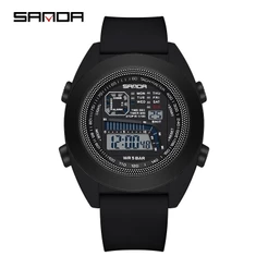 Sanda Noctilucent Relógio Eletrônico Digital Led Luxo Masculino À Prova D'água SD9025-14