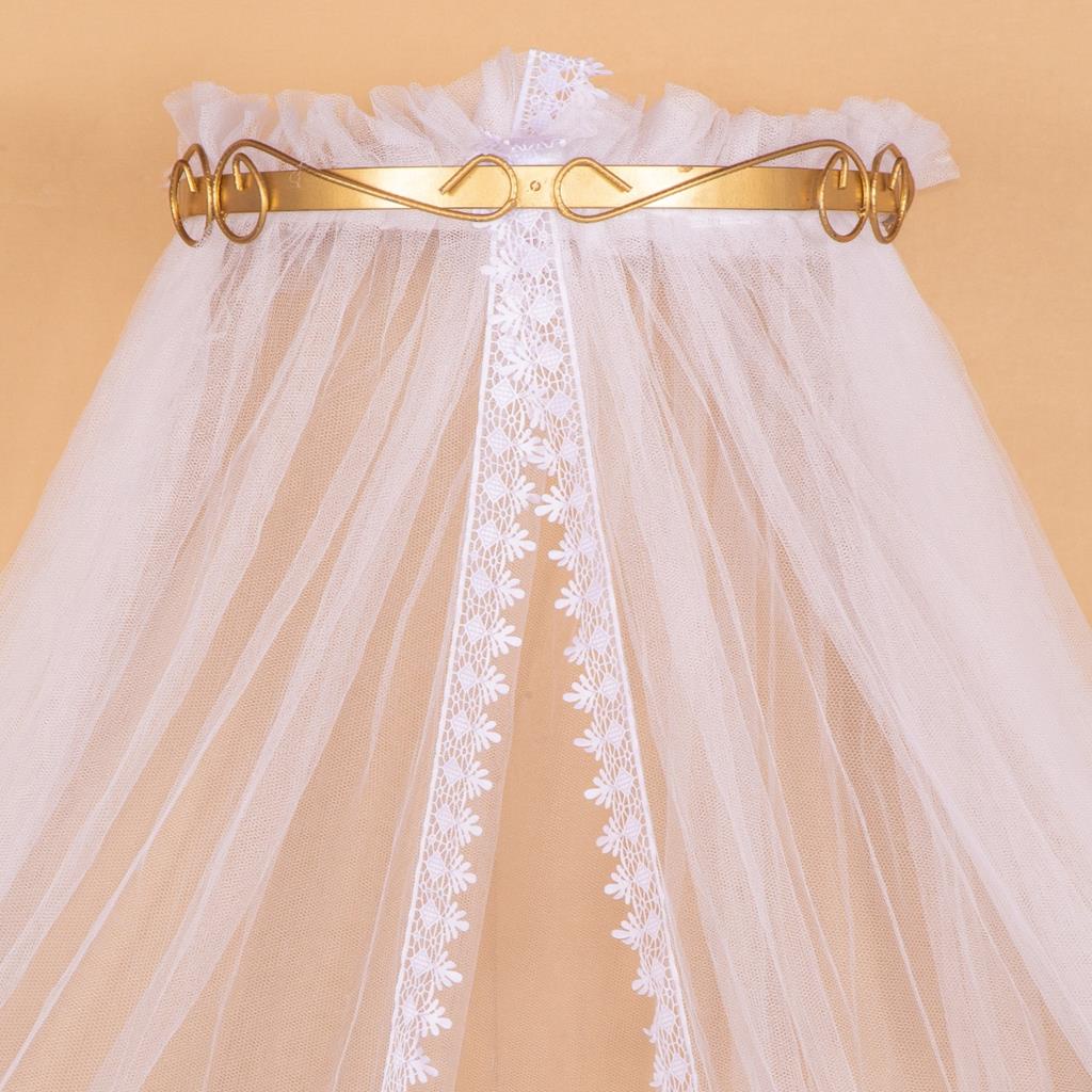 Mosquiteiro Berco Bebe Com Dossel Rococo Invertido Dourado