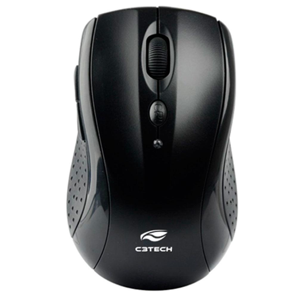 Mouse Sem Fio Wireless 1600 Dpi M-W012BKV2 C3Tech Preto