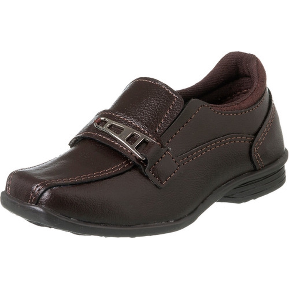 Sapato Social Infantil Menino Com Cinto Marrom Estilo Confortável para Batizado Ponta Fina