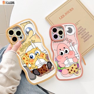 Samsung A04 A04 A04e A04s A03s A13 A03 A23 A22 A12 A32 A31 A02s A21s A10S A20 A52 A52s A30s A51 A71 A53 M22 M32 Capa De Celular Fofa Estampa De Desenho Animado Esponjabob Patrick Estrela Ondulada Por