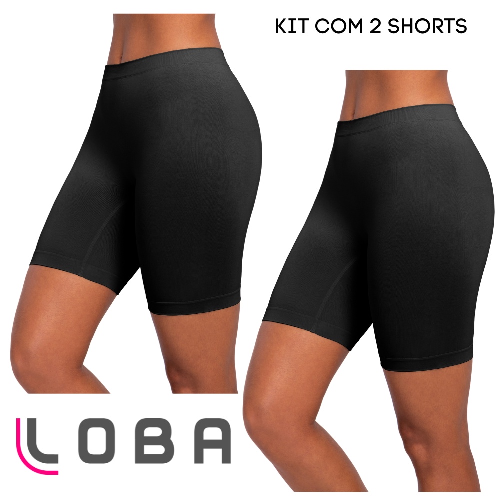 Kit Com 2 Calcinhas Shorts Lupo Sem Costura Calcinha Segunda Pele Modeladora Boxer Microfibra Basica Oferta