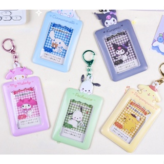 Desenho Animado Sanrio Kuromi Melody Cinnamoroll Porta-Cartões De Ônibus Estudantil Love Bean Photo Card Keychain Charme em Oferta na Shopee