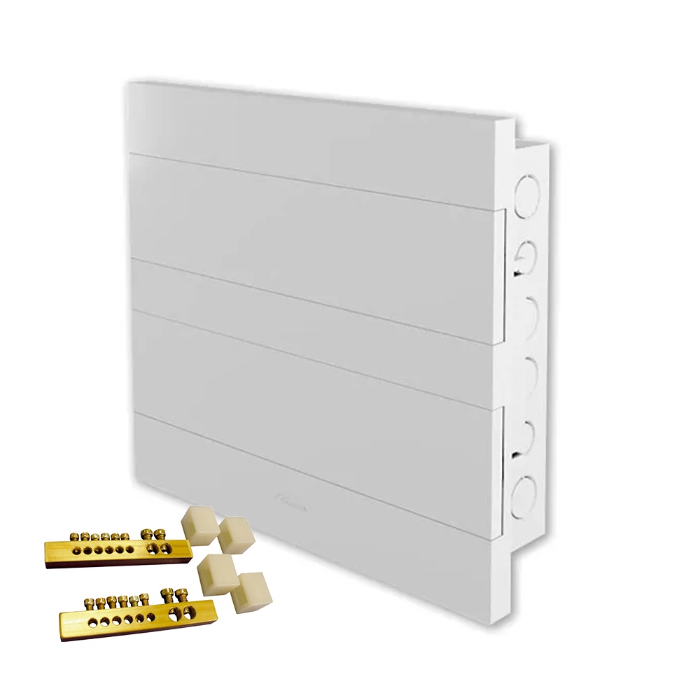 Quadro de Distribuicao Liso 24 Disj Com Barramento Amanco