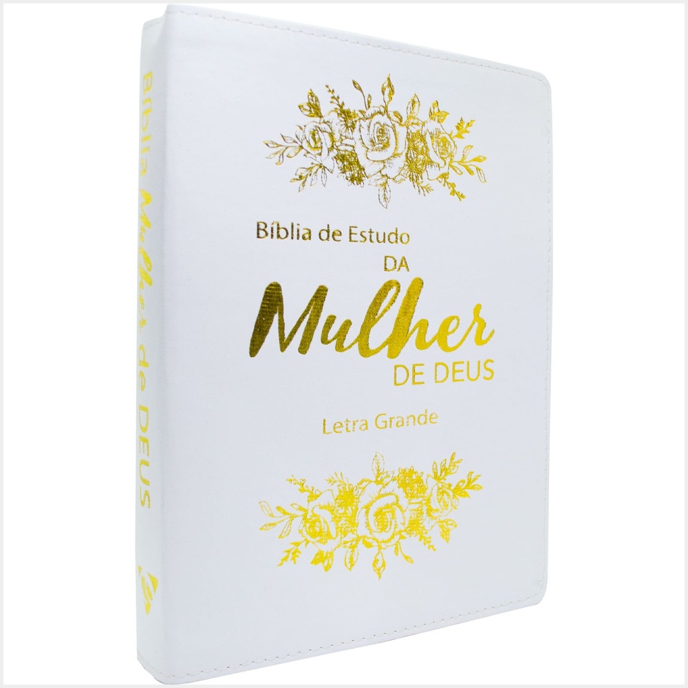 Bíblia De Estudo Da Mulher De Deus RC Letra Grande Com Harpa Pentecostal Branca