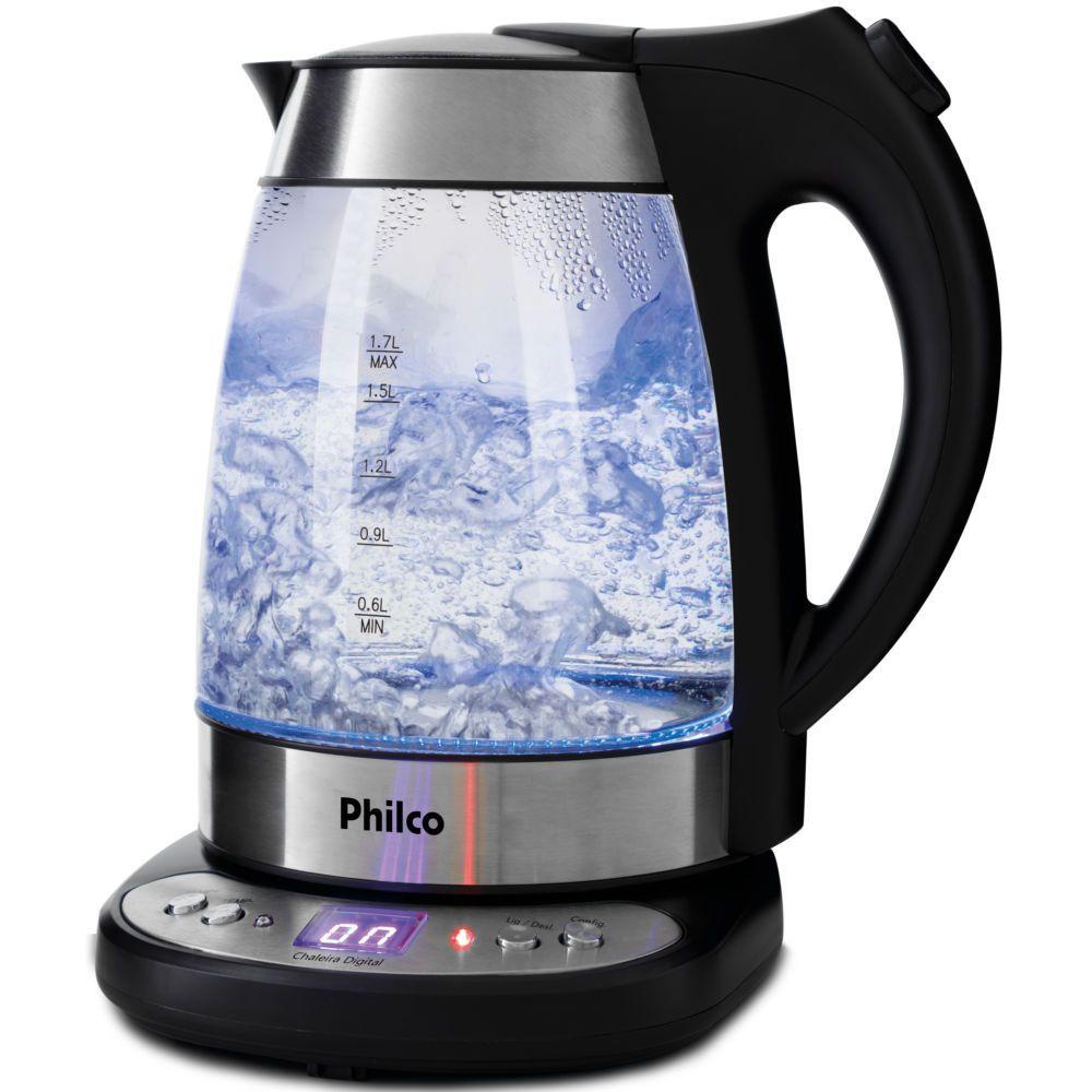 Chaleira Elétrica Philco Glass 1,7 Litros com Painel Digital em Oferta na Shopee