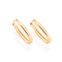 Brinco argola tradicional Rommanel folheado a ouro