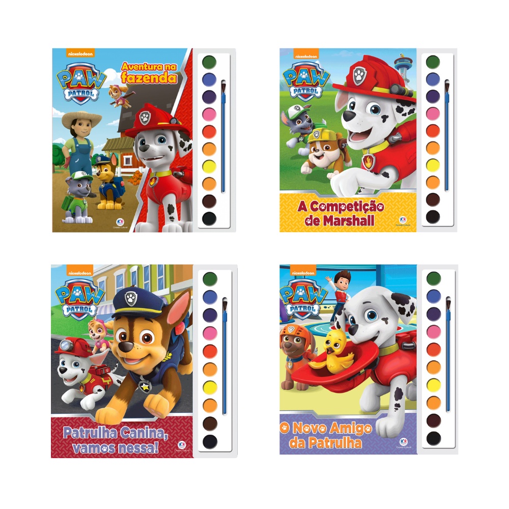 Kit Livros Aquarela Patrulha Canina em Oferta na Shopee