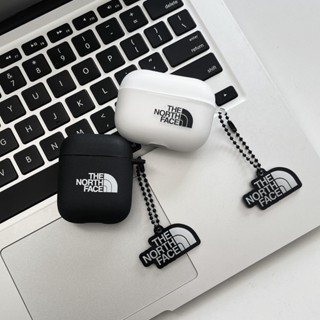 Capa De AirPods Compatível Simples North Face Para 1/2 Gen 3 Pro2 2022 Silicone Macio Tpu Sem Fio Fone De Ouvido Bluetooth Protetora Anti-Perda Com Pingente