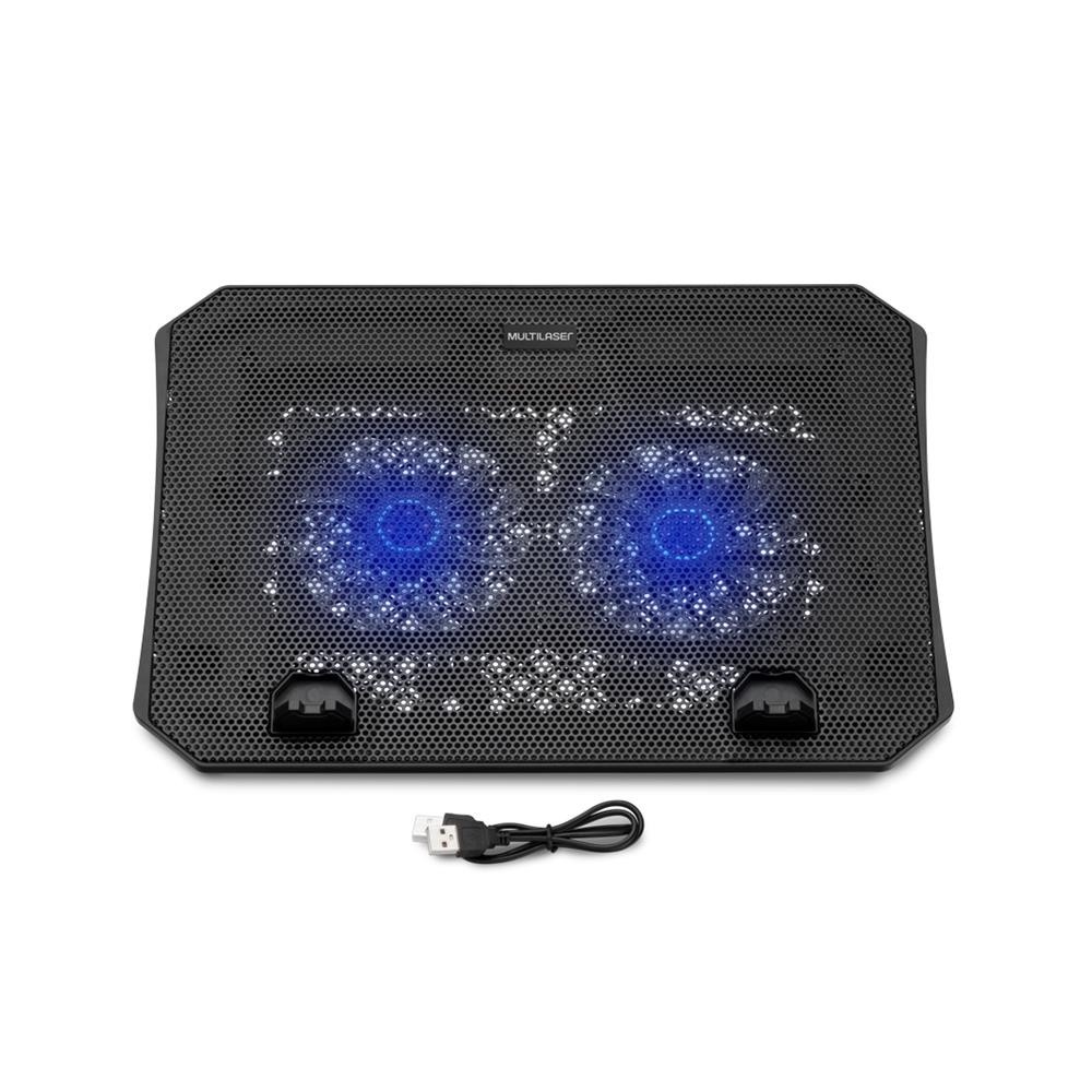 Cooler para Notebook Dual Fan com Led Multilaser - Ac392 - Computers & Accessories