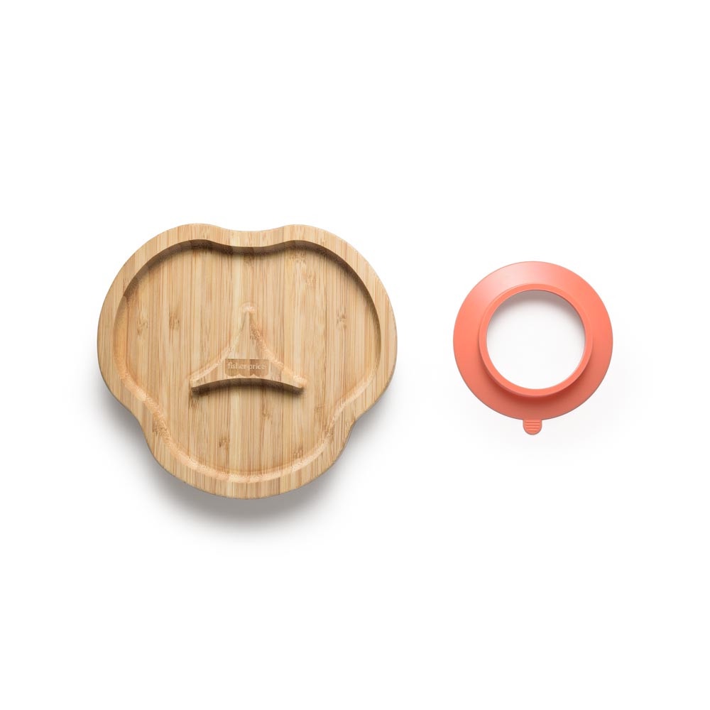 Prato com Divisórias e Ventosa Bam N Boo 6+M Rosa Fisher Price - BB1175 - Mom & Baby