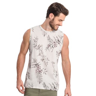 Regata Masculina Folhagens Rovitex Bege
