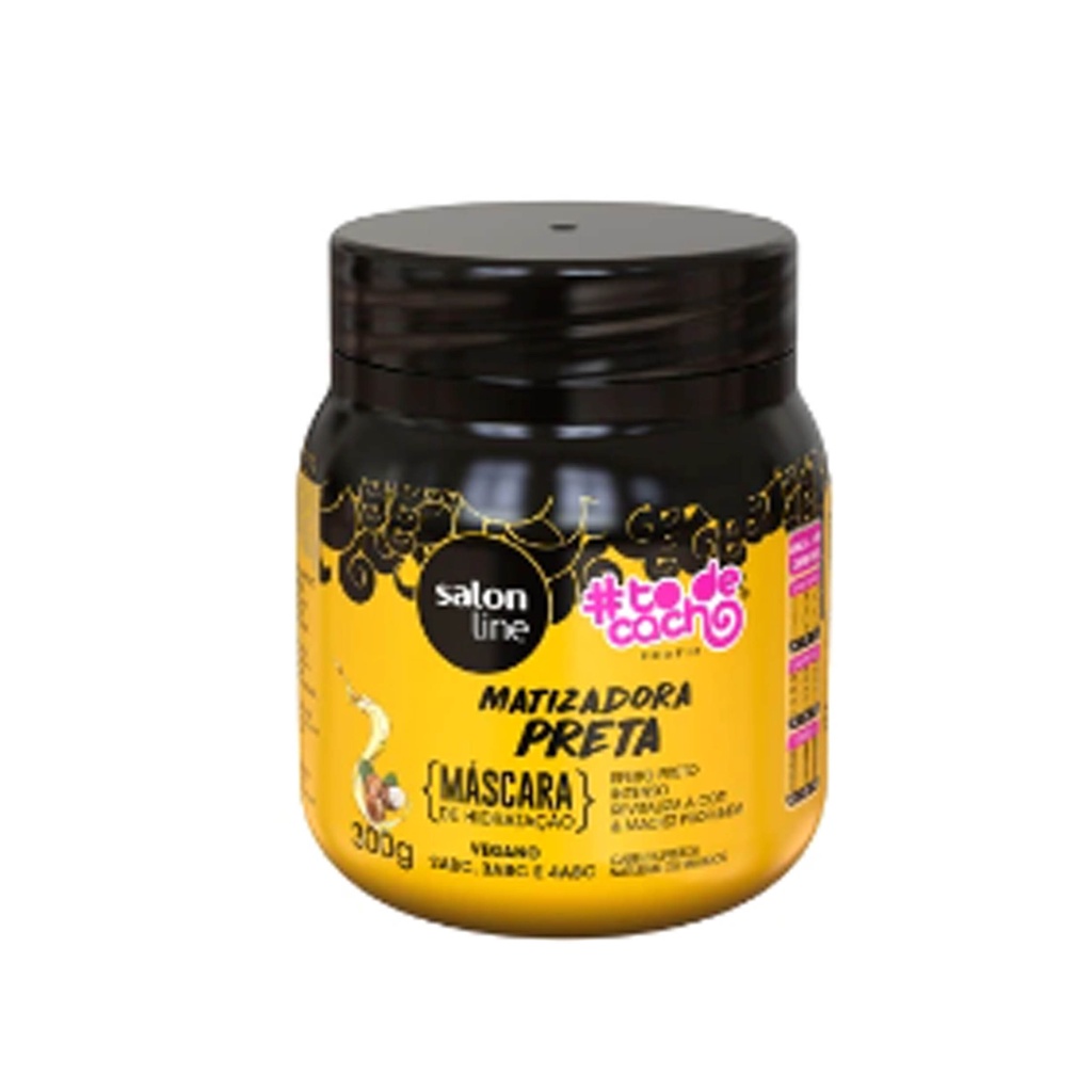 Máscara de Hidratação Matizadora Preta Salon Line 300GR