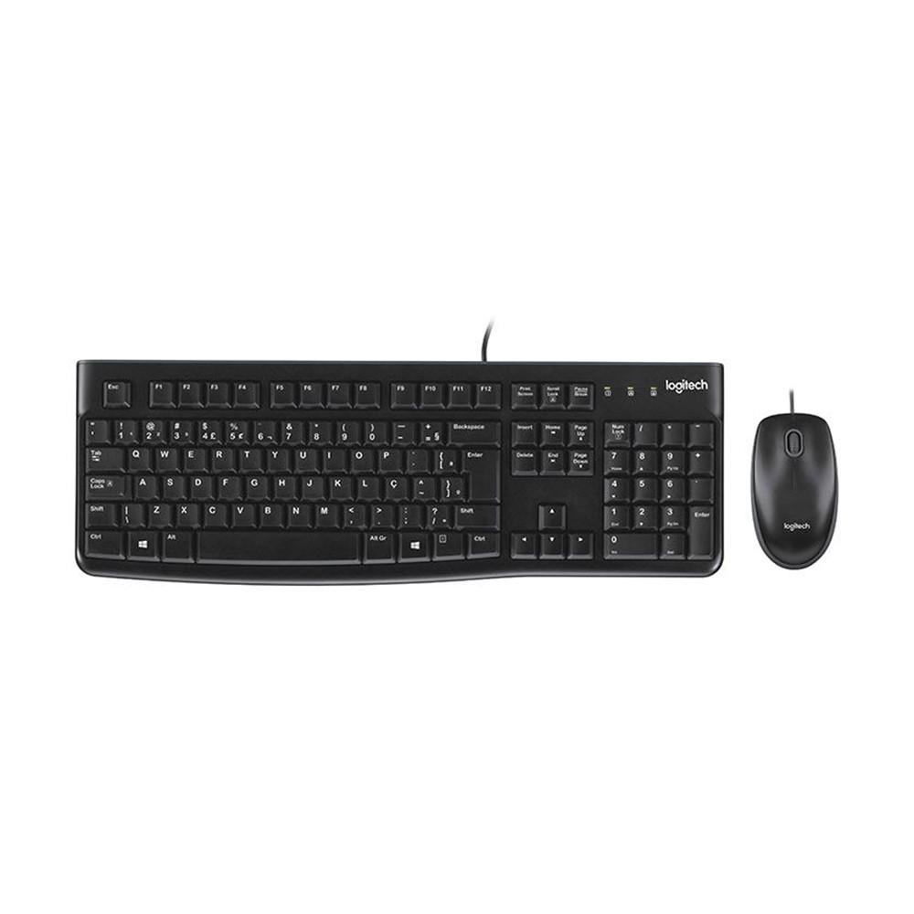 Combo Teclado e Mouse com fio Logitech MK120