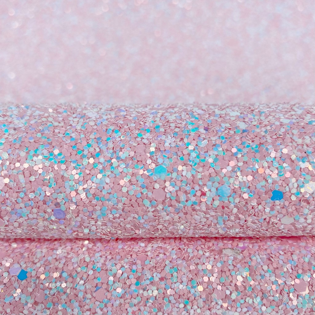 Lonita Glitter Flocado Grande Rosa Claro (24x39cm) - 1 unidade