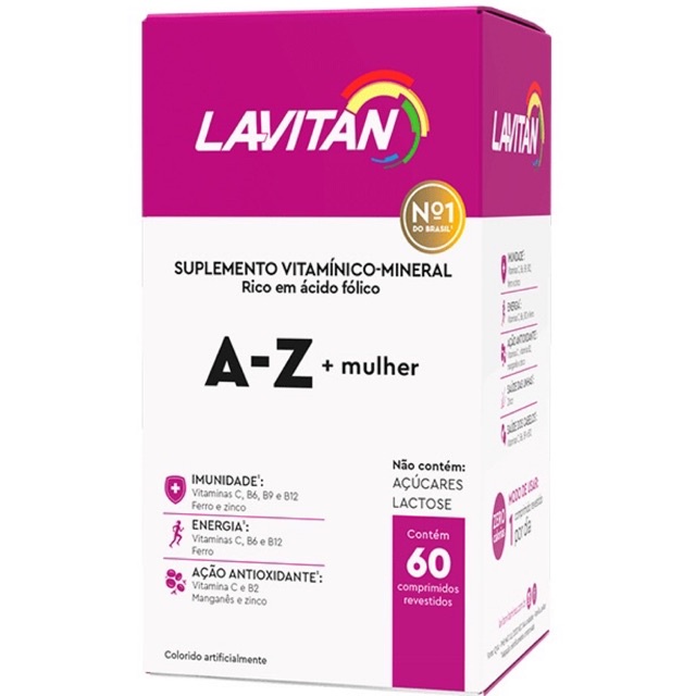 Lavitan Polivitaminico AZ Mulher 60 Comprimidos