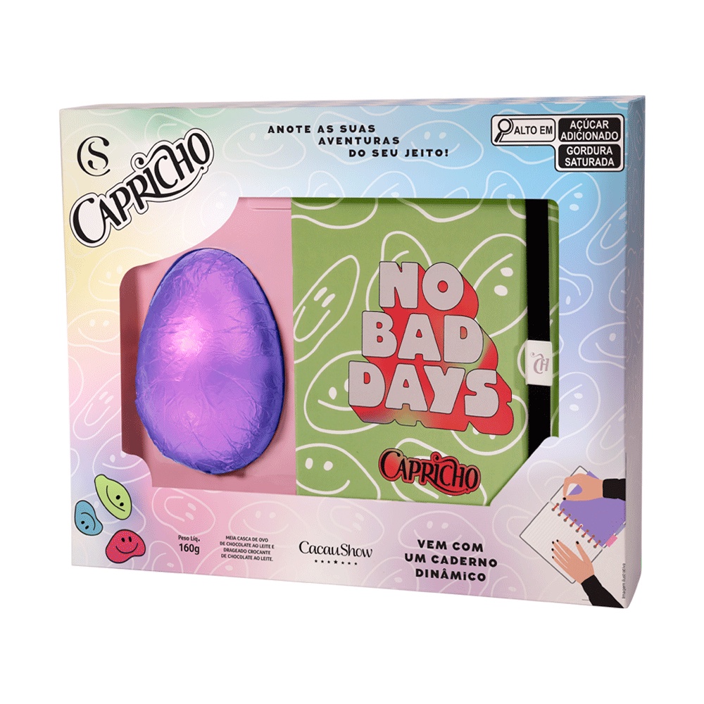 Ovo de Páscoa Capricho Caderno 160g Cacau Show