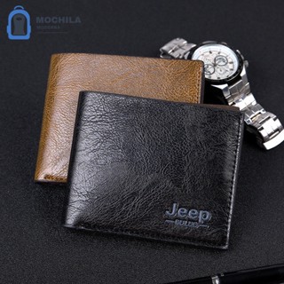 Carteira Masculina/JEEP De Couro Pequena vintage Fashion High Grade/Custo-Benefício Curta Cartão Moedas