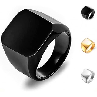 anel quadrado, anel masculino de aço inoxidável, anel feminino, anel para presente, anel de aço inoxidável para uso diár