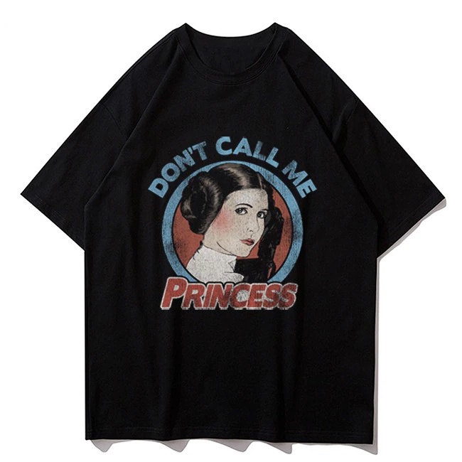 Camisa Camiseta  Star Wars Vintage Leia Dont Call Me PrincessECN Barato Promoção