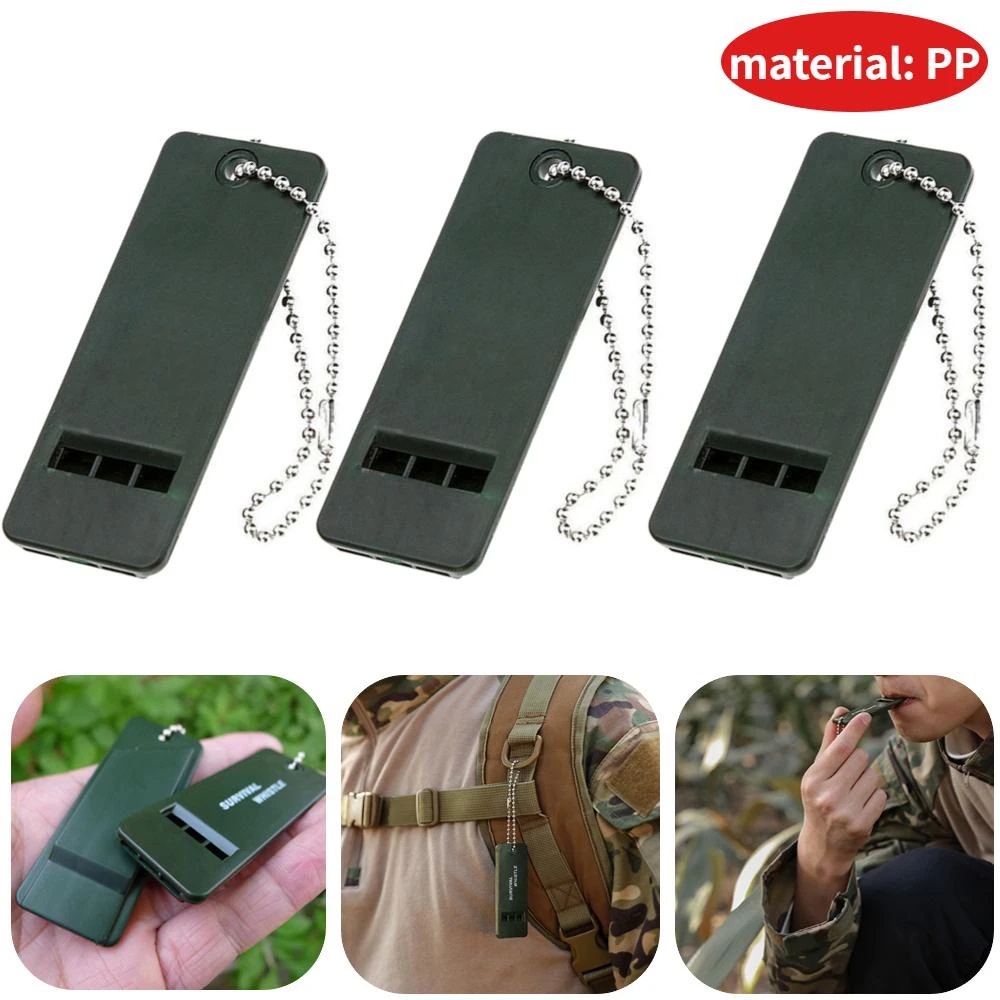 Apito De 3 Freqüências Alta Decibel De Sobrevivência Chaveiro Portátil Para Camping Ao Ar Livre Caminhadas