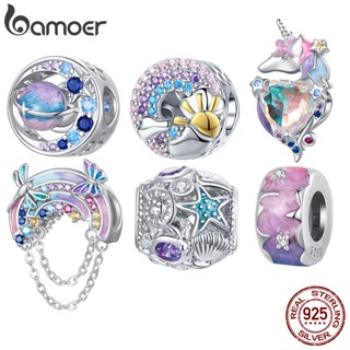 Bamoer Silver 925 Dream Series De Estrela Arco-Íris E Contas De Cavalos Pingentes De Moda Presentes