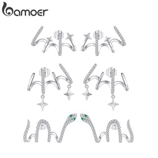 Bamoer Brinco Multi-Camadas Zircônia E Cobra Orelha Cravo Fashion Joalheria Presente Para Mulheres Meninas