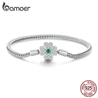 Bamoer 925 Pulseira De Prata Quatro Folhas Base De Trevo Moda Para Mulheres BSB119 em Oferta na Shopee